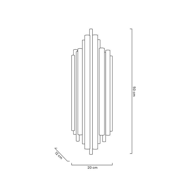 Lampa ścienna HARMONIC złota - Moosee